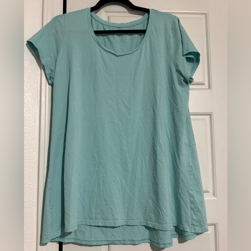 PURE JILL SCOOP-NECK ELLIPTICAL TEE Size Medium